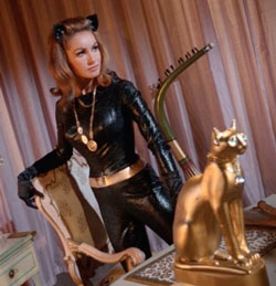 Catwoman and gold cat