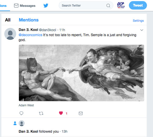 Dan E Kool's tweet