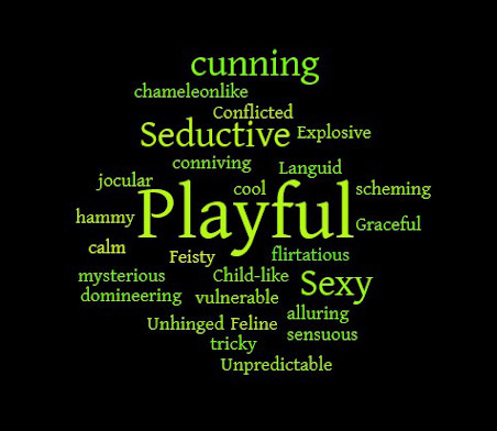 Julie Newmar word cloud